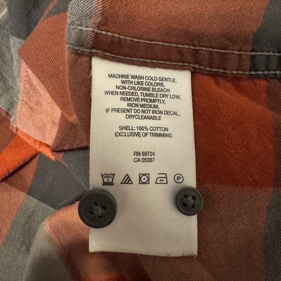 Men’s Columbia Plaid Flannel Button Up Shirt Men’s Medium - Picture 7 of 7